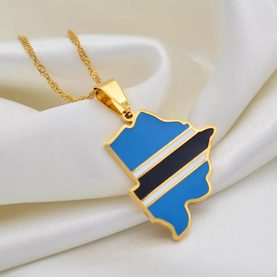 Image of BOTSWANA MAP NECKLACE|PRE-ORDER