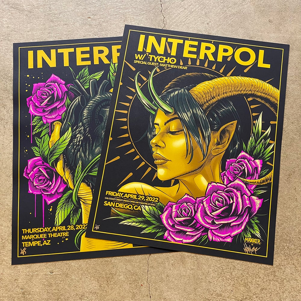 Image of Interpol Tempe and San Diego Posters