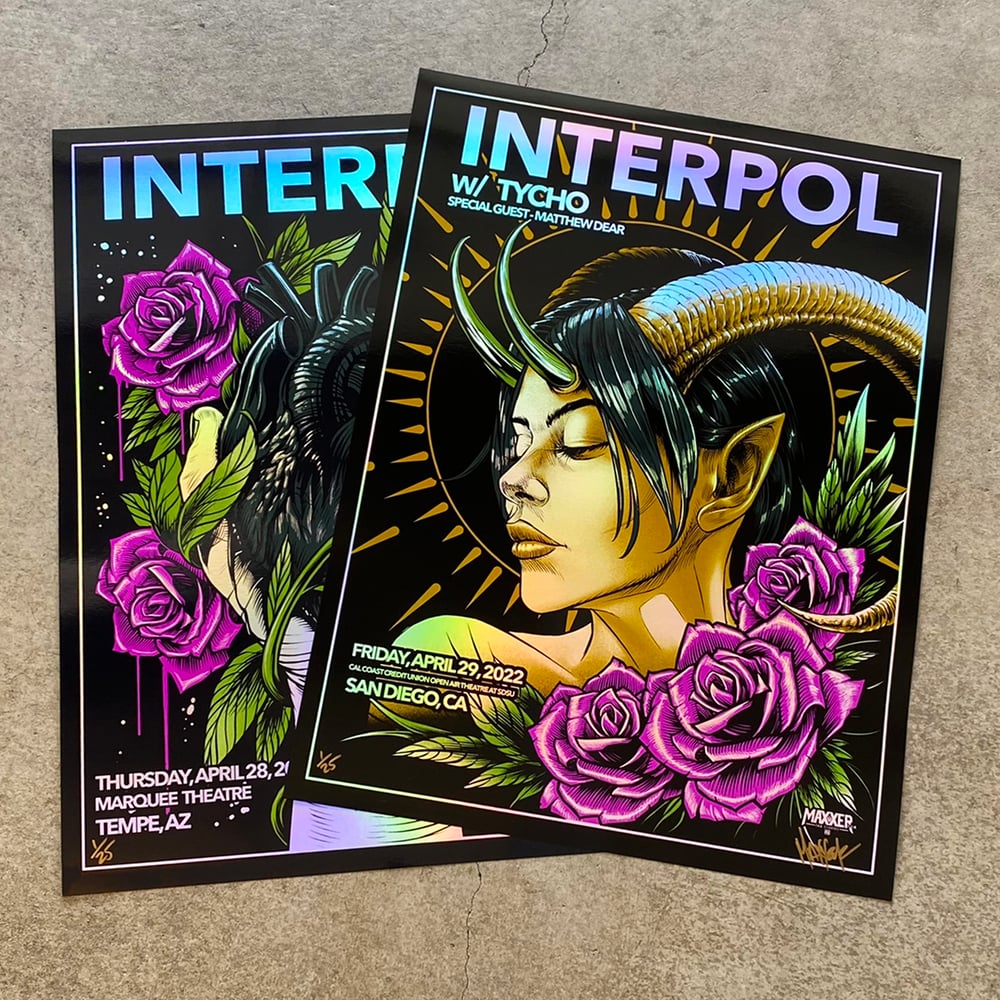 Image of Interpol Tempe and San Diego Rainbow Foil Posters