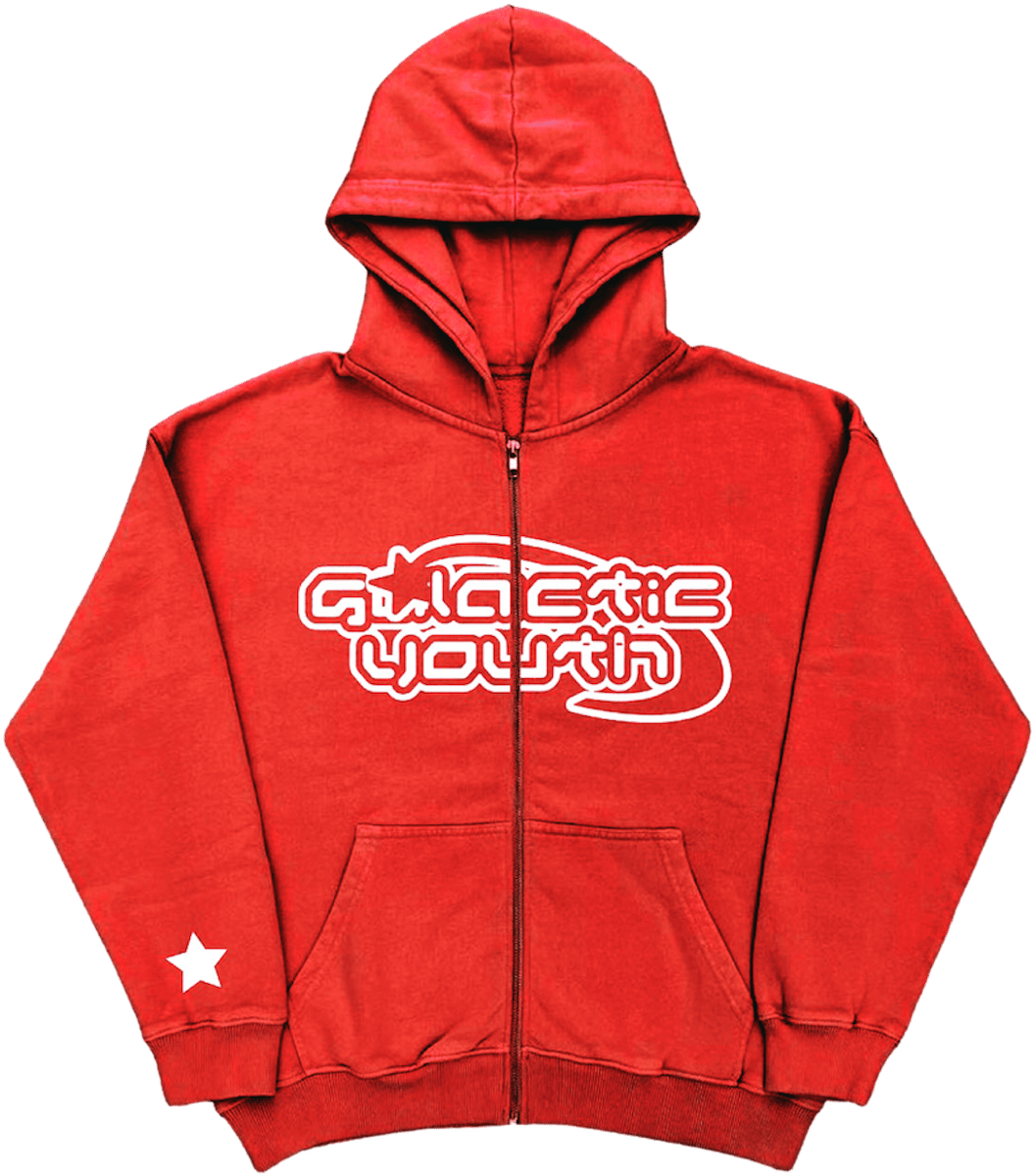 GALACTIC YOUTH STAR LUST V2 ZIP-UP (RED) | GalacticYouth