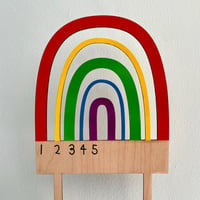 Image 4 of Rainbow Plywood Cake Topper 