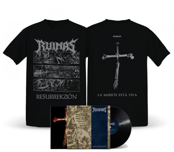 Image of RUINAS "Resurrekzión" T-shirt + LP bundle