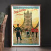 Chemins de fer de l'Ouest - Paris à Londres  | Wall Art Print | Vintage Travel Poster