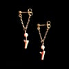CHAÎNE THIN Earring - U Chain + Coral