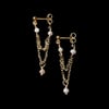 CHAÎNE THIN Earring - U Chain 2 + Pearls