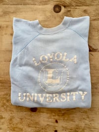 Image 1 of SUNFADED LOYOLA UNIVERSITY SHORT SLEEVE SWEATSHIRT