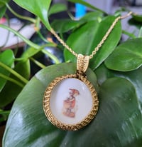 Image 1 of Gold Porcelain Pendant 