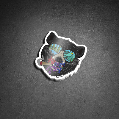 Raskal Berries Black Bear Die Cut Sticker Pack