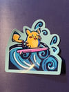 Surfin Pika Vinyl Sticker