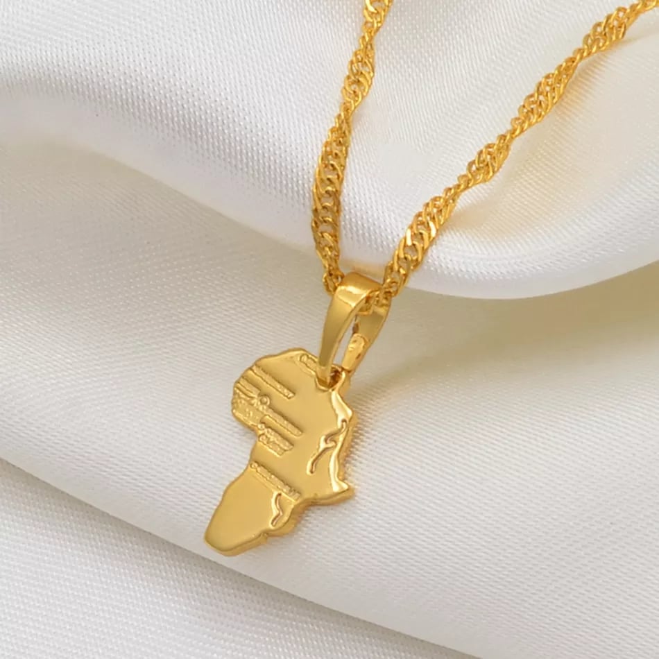 Image of MINI AFRICA MAP NECKLACE 