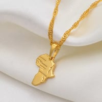 Image 1 of MINI AFRICA MAP NECKLACE 