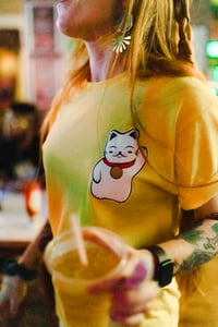 Image 3 of Unlucky Cat Yellow Tee