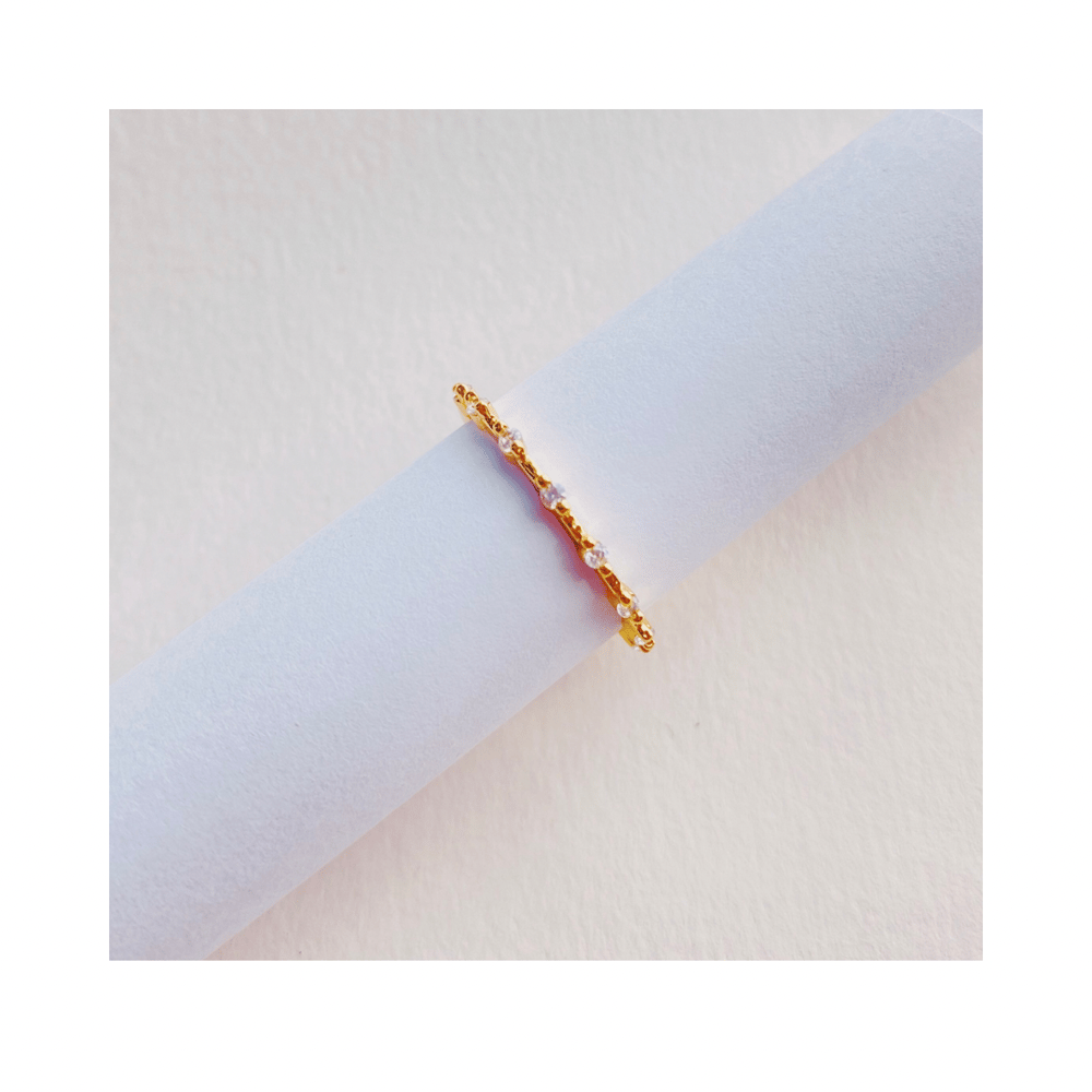 Image of 14K YG Dot Tiny Ring