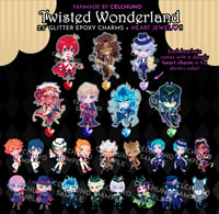 Image 1 of TWST Glitter Heart Jewel Charms 