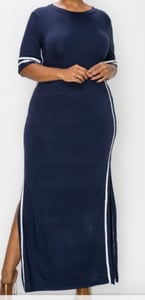 Image of Plus Size Side Slit Maxi Dress