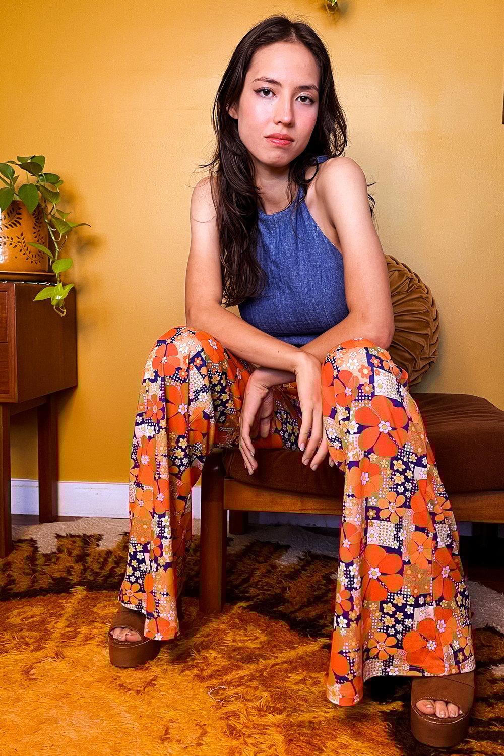 Right on Flares in the FLOWER PATCH print (Red)