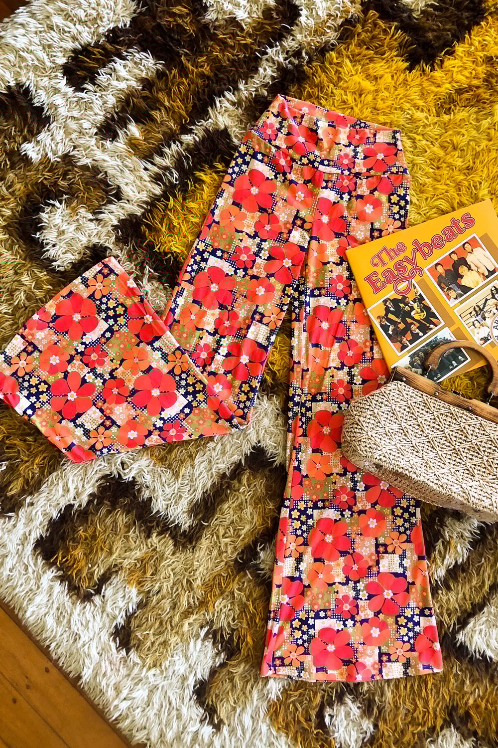 Right on Flares in the FLOWER PATCH print (Red)