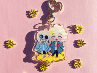 Image 2 of SANS X KOMAEDA Glitter Epoxy Flower Charm 