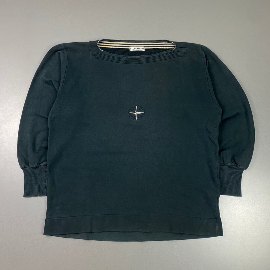 Image of Late 1980s Stone Island embroidered sweatshirt, size medium