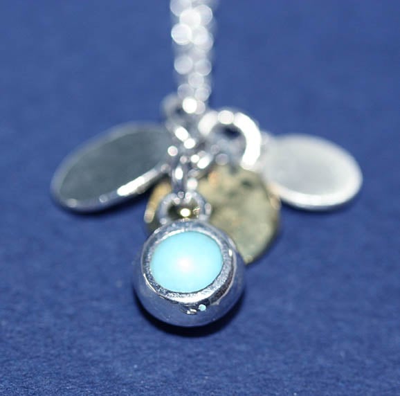 One off enamel tag pendant necklace