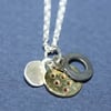 Silver tag pendant necklace