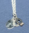 Silver tag pendant necklace