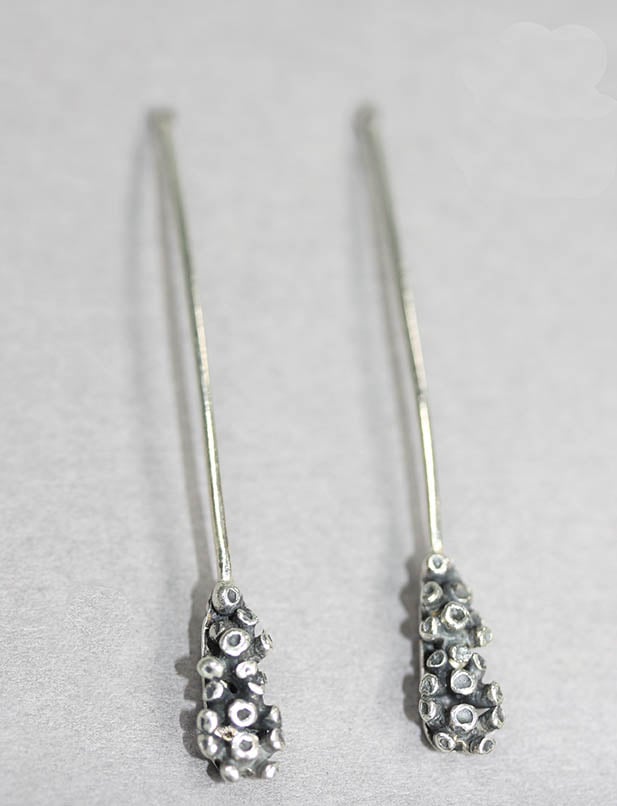 Under the sea (large cluster) drop earrings.