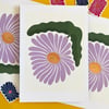 A3 Happy Purple Flower Print