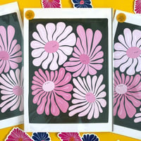 Image 2 of A3 Pink Flowers Print
