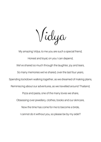Image 2 of Personalised rhyme bridesmaid proposal 