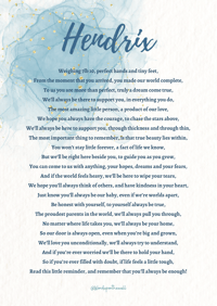 Image 3 of My baby poem print 