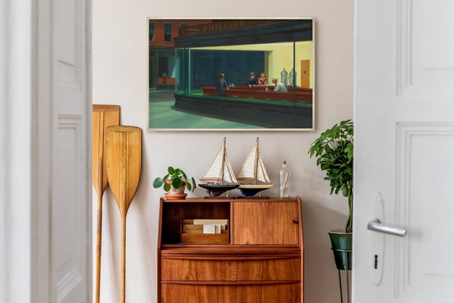 Edward Hopper | Nighthawks | 1942 | Reproduction Poster | Wall Art Print | Home Decor