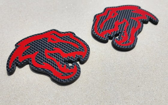 Image of Ram TRX carbon fiber badges 