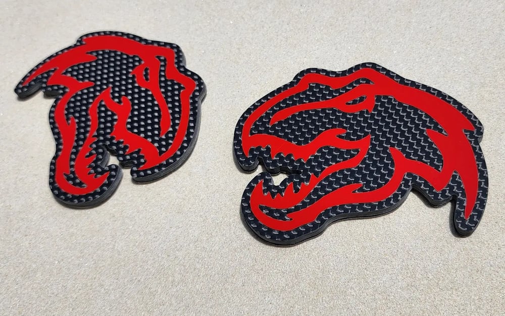 Image of Ram TRX carbon fiber badges 