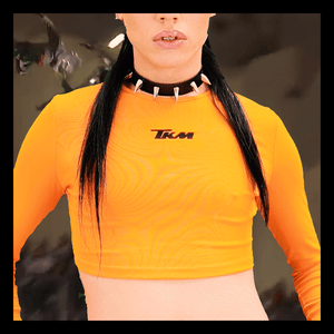 Image of top TKM naranja manga larga