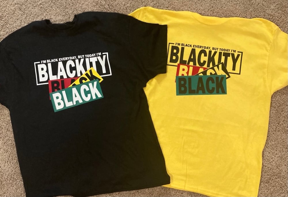 Image of Blackity Black Adult Shirts 