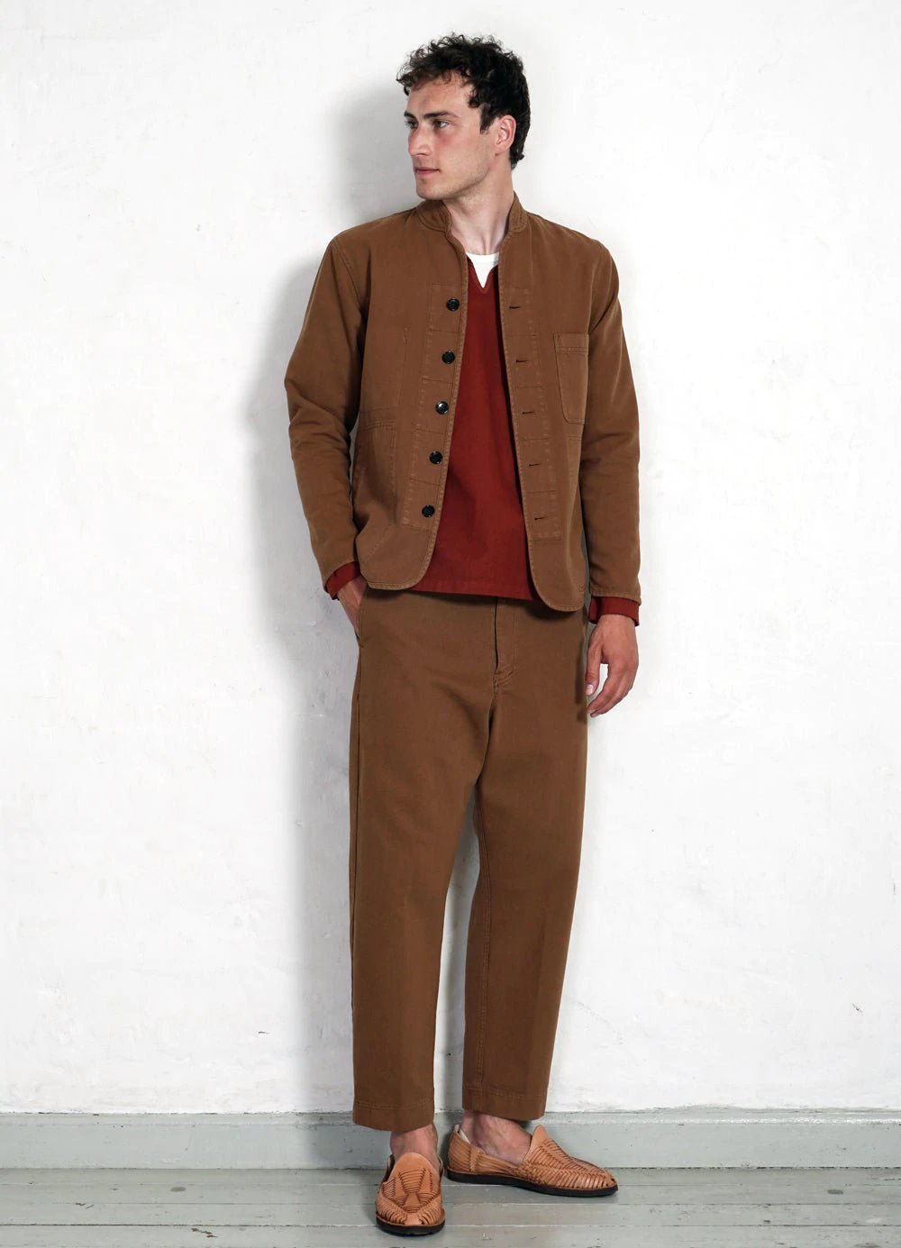 Hansen Garments TRYGVE | Wide Cut Cropped Trousers | terra
