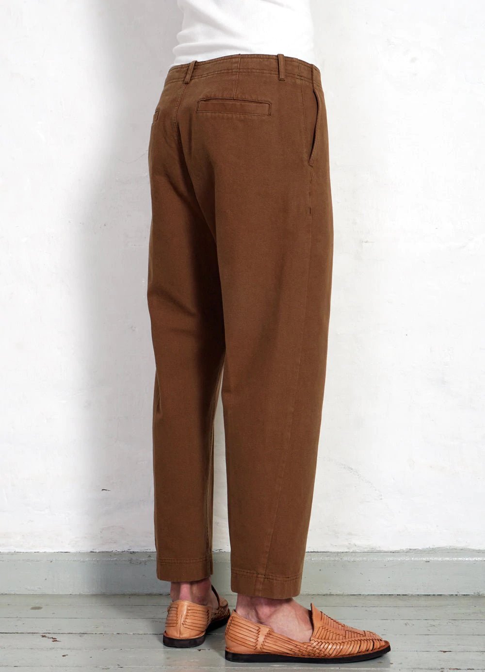 Hansen Garments TRYGVE | Wide Cut Cropped Trousers | terra