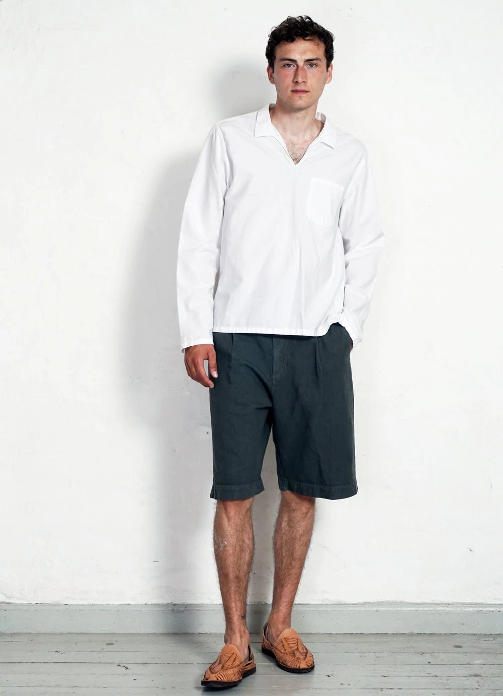 Hansen Garments ROBIN | Super Wide Pleated Shorts | oxidized