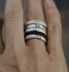 Reticulated Ring with Scattered Black Spinel