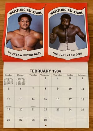 Image of ORIGINAL 1984 Mid-South Wrestling Calendars