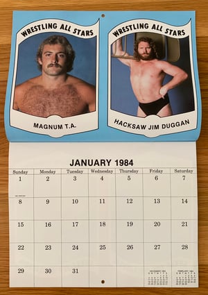 Image of ORIGINAL 1984 Mid-South Wrestling Calendars