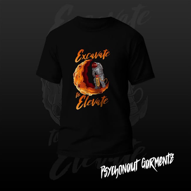 EXCAVATE TO ELEVATE-BLACK TEE