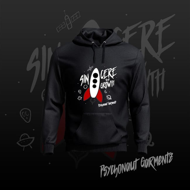 SINCERE TO MY GROWTH - BLACK HOODIE