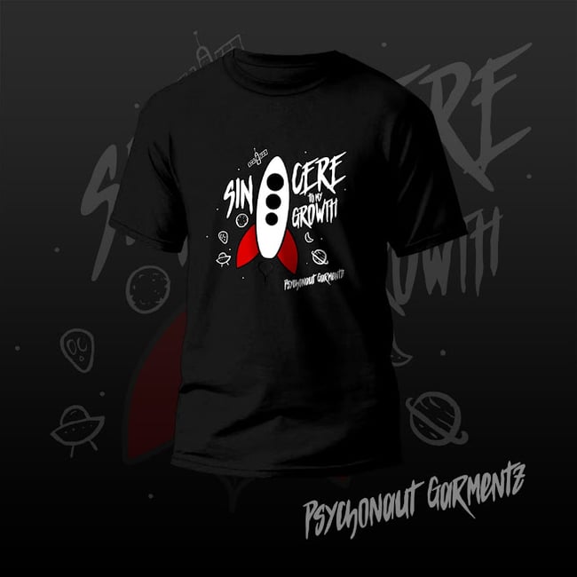 SINCERE TO GROWTH-BLACK TEE