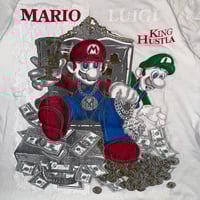 Image 2 of Y2K Mario & Luigi Gangsta Toddler Shirt (white)