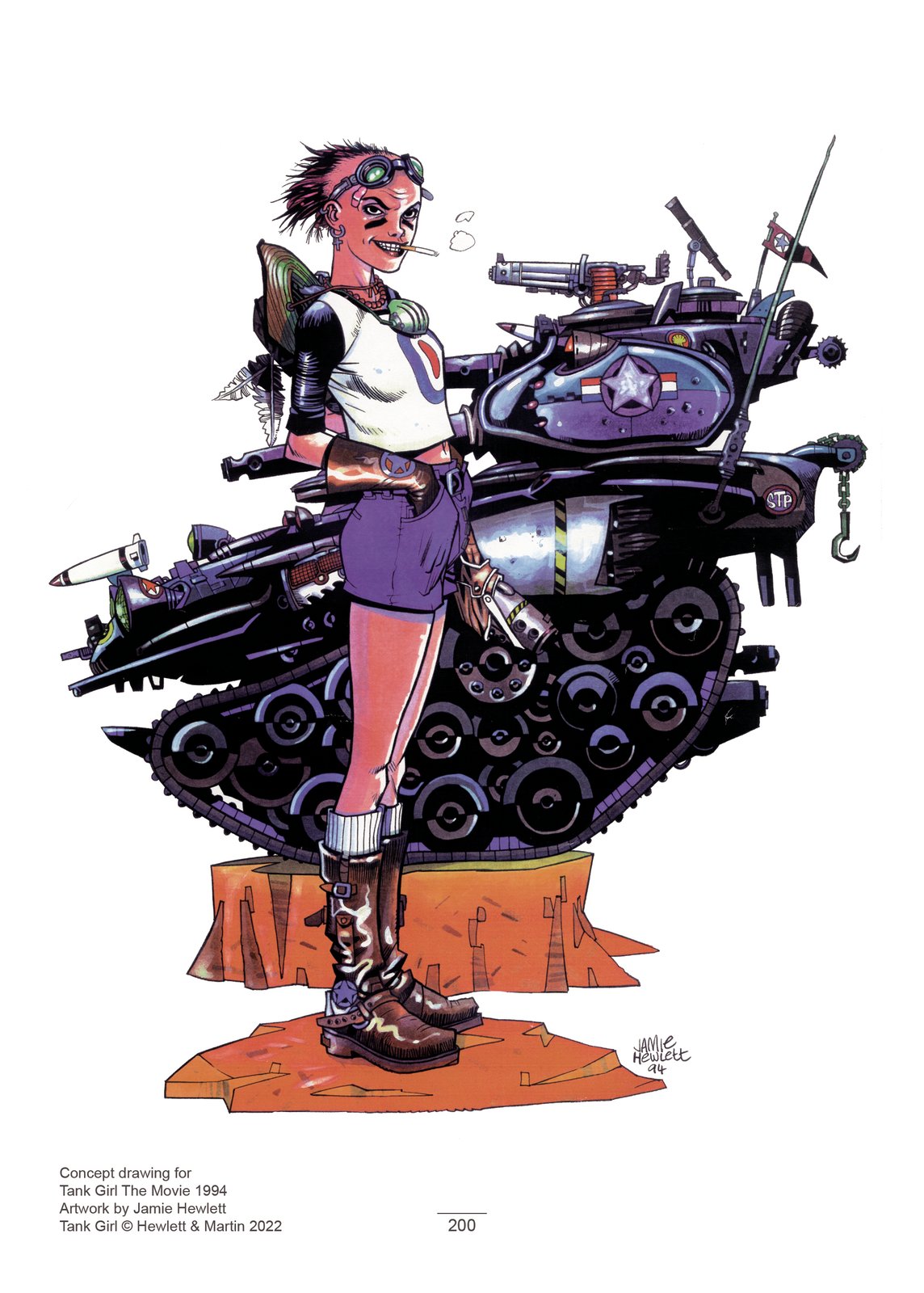 TANK GIRL DETAILS - FINE ART MINI GICLEE PRINT - with poster, art