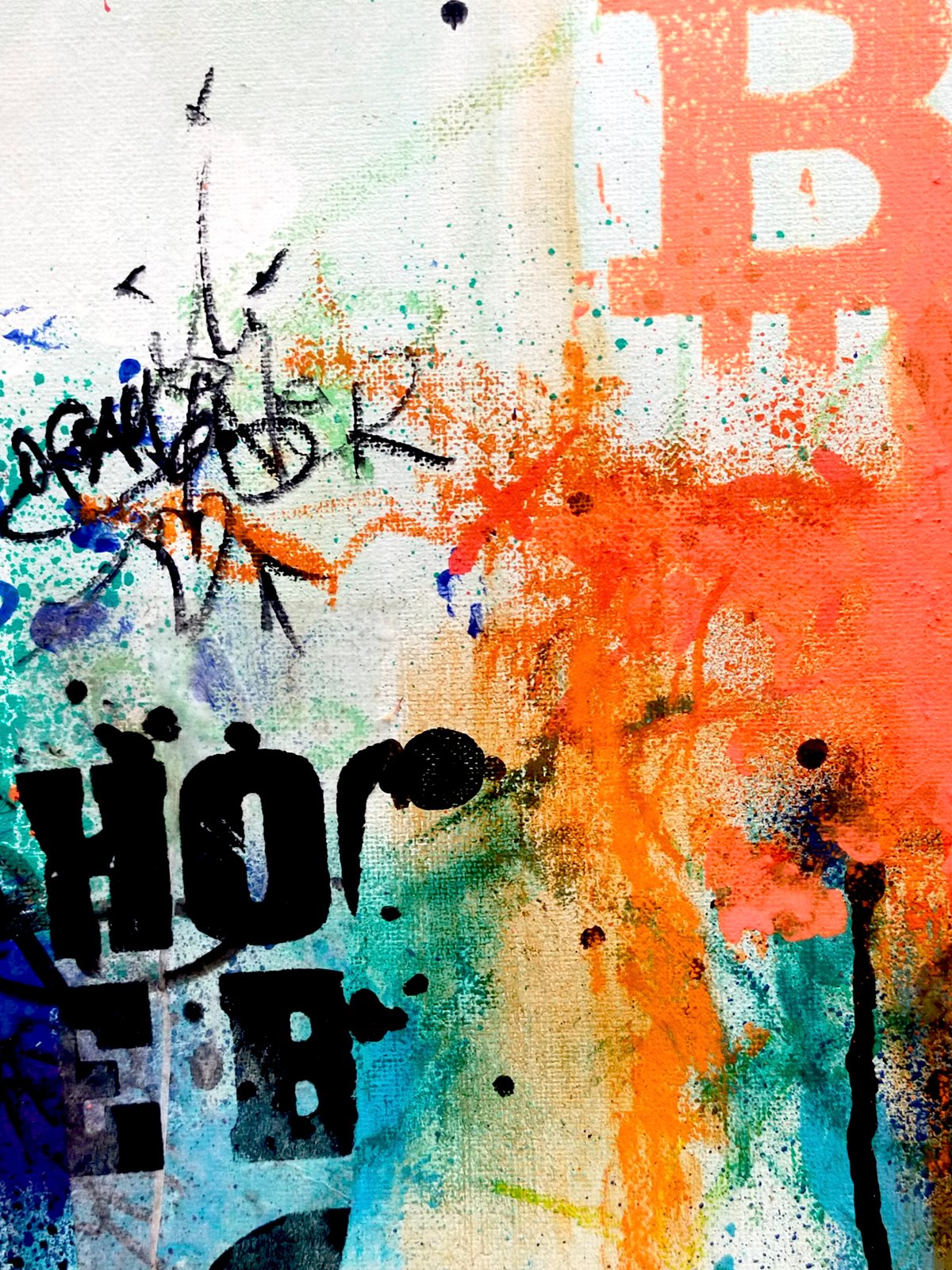 Image of JP MALOT BITCOIN X SHOOT THE BANK ON ABSTRACT 116X81