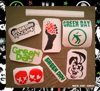 Image 1 of Green Day Vinyl stickers set 8 without background cars, guitar,laptop,skateboard