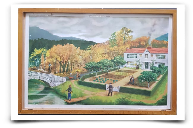 Affiche MDI la cuisine / la maison de Jean en automne